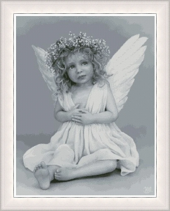 

39-angel baby girl 50-62 Needlework Kit Cross stich unPainting Set Cross Stitch Kits Cross-stitch Embroidery