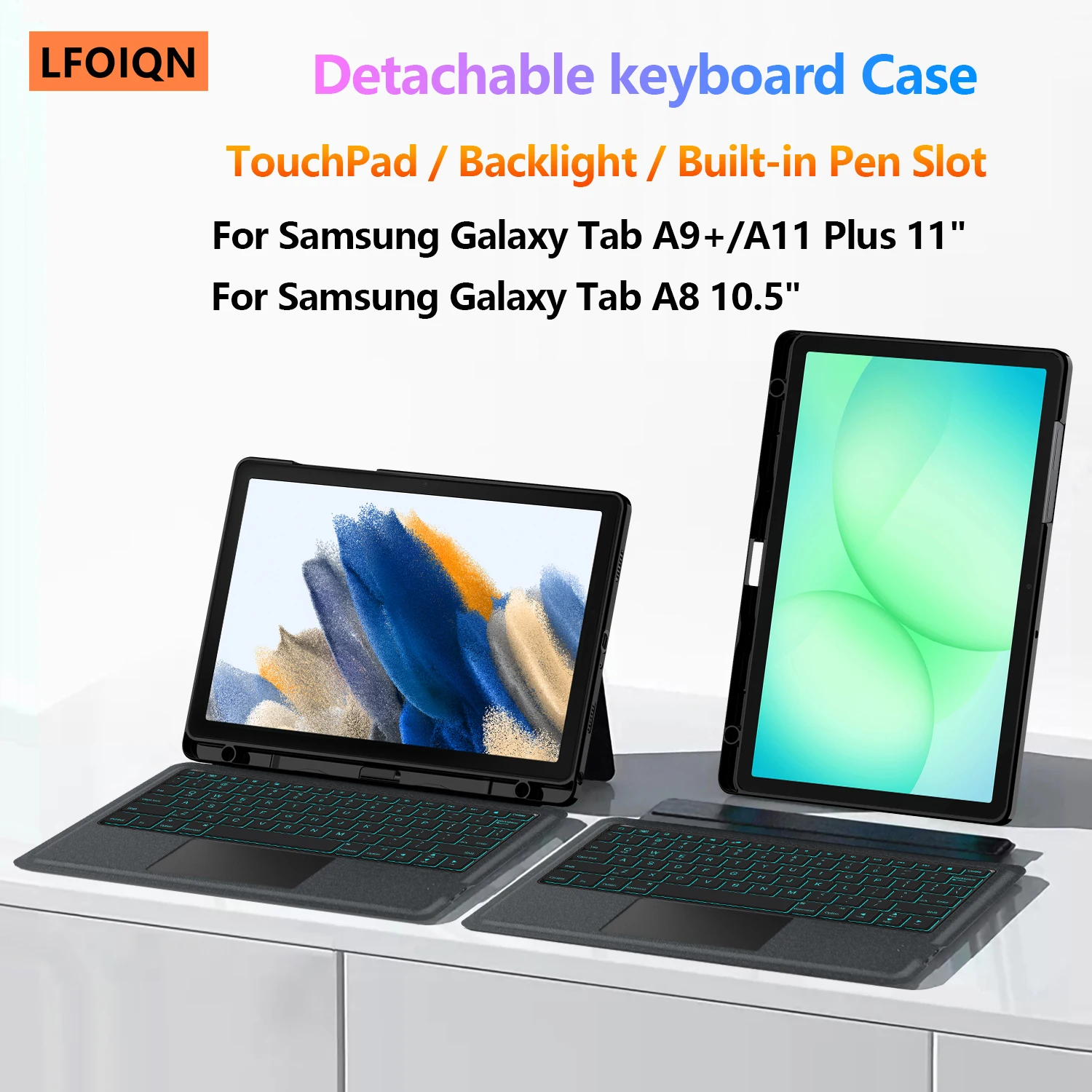 LFOIQN Wireless BT Keyboard Case For Samsung Galaxy Tab A8 10.5