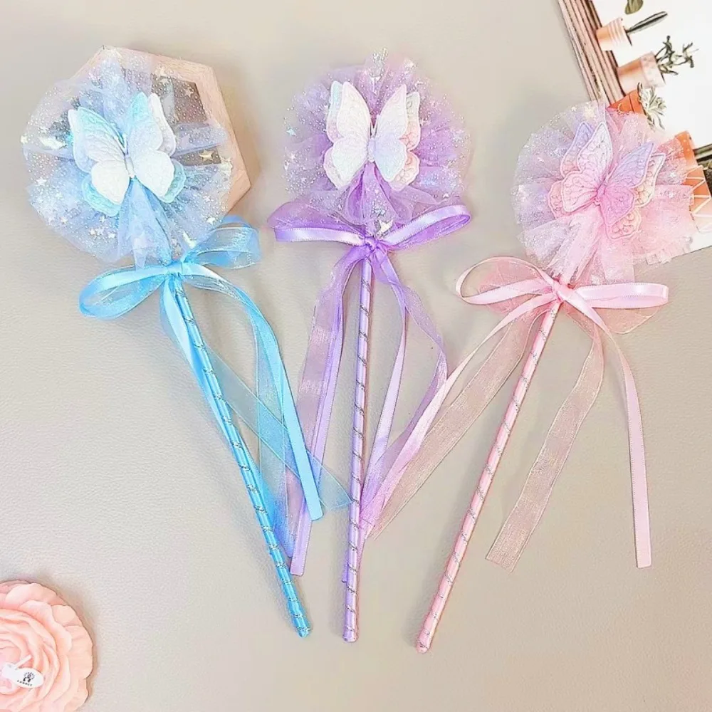 

New Pretty Butterfly Colorful Fairy Wands Children Party Dress Up Performance Cosplay Props Magic Wand Best Birthday Gifts