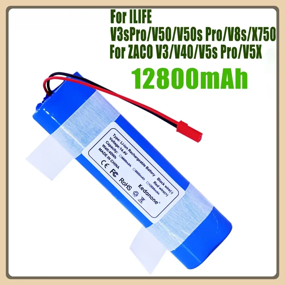 100%Original Li-lion Battery for ILIFE V3s Pro,V5s Pro,V8s,V8 Plus，V80，V80 Max，V80 Pro,V3s Max 18650 12800mAh 14.4V PX-B010