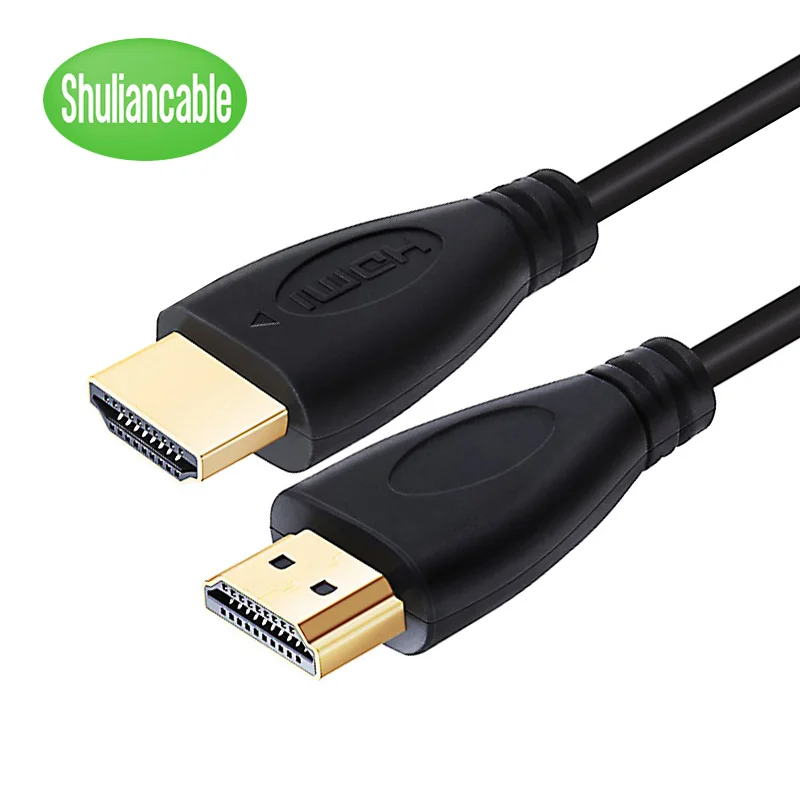 SHULIANCABLE HDMI cable High speed Gold Plated Plug Male-Male Cable 1m 1.5m 2m 3m 5m for HD TV XBOX PS3 computer