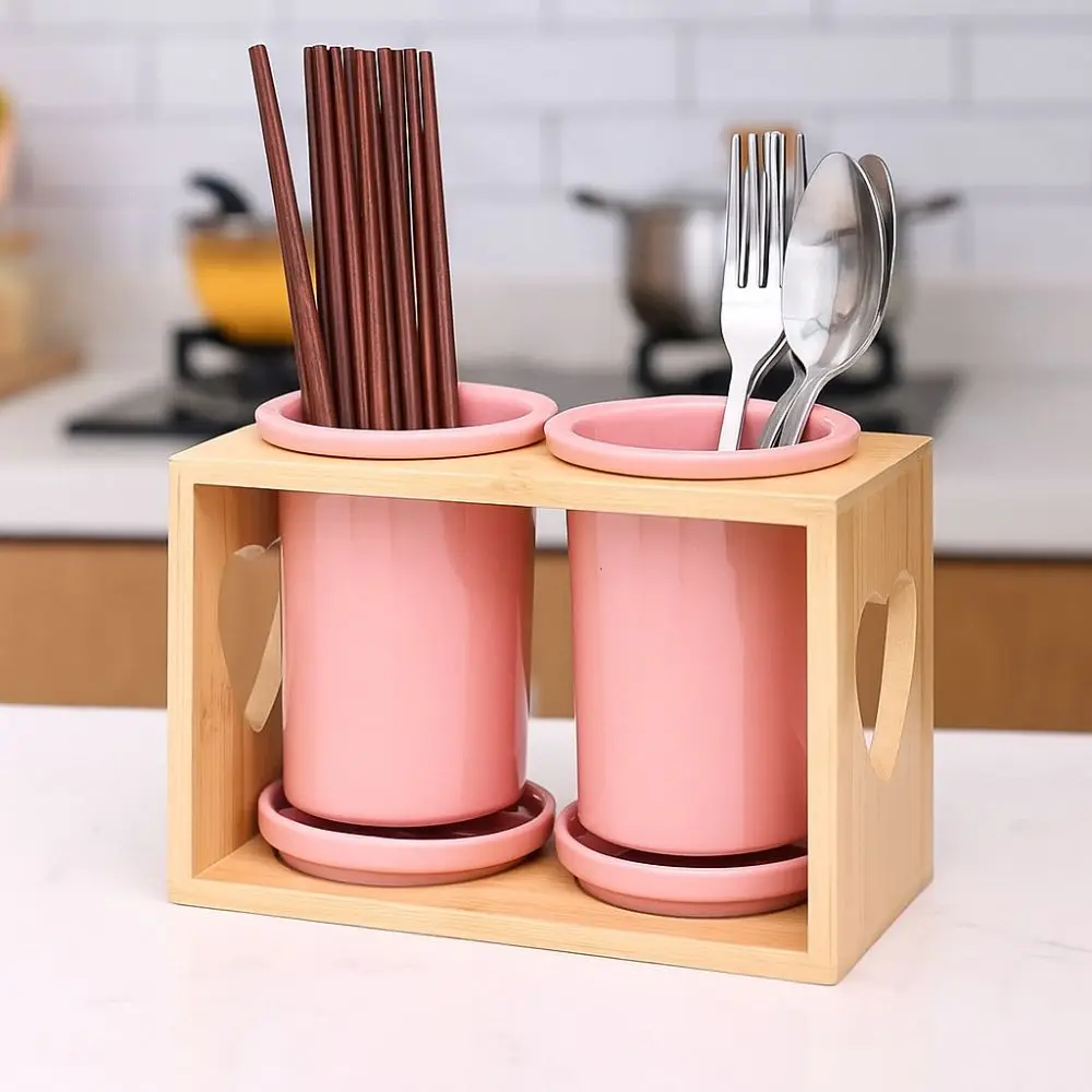 Porte-baguettes en céramique multifonction, Anti-moisissure, support de rangement de couverts ménagers, porte-vaisselle de grande capacité, support à vaisselle