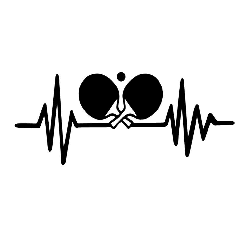 

17.2X7.3CM Table Tennis Racket Sport Vinyl Decal, Game Style Sticker for SUV Truck Motorcycle Laptop, Auto Exterior Decor