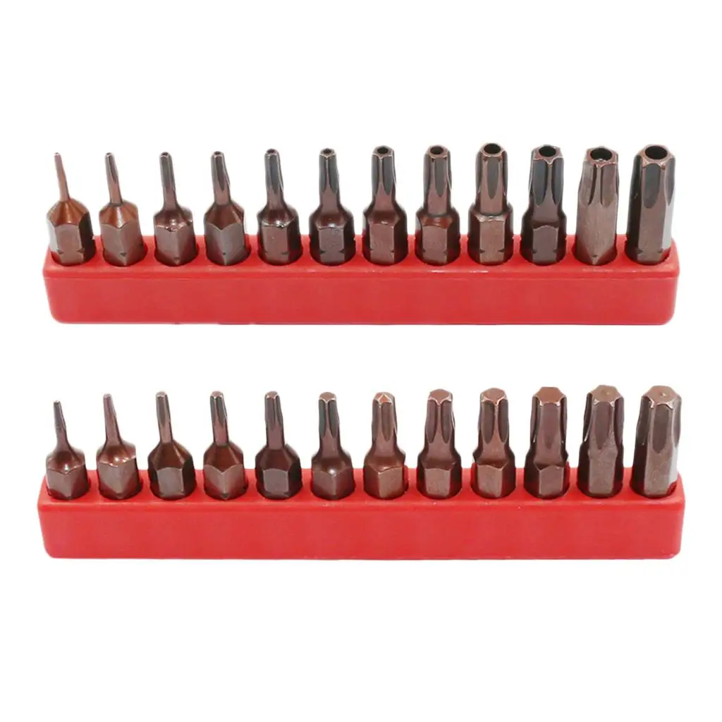 Hex Alan Key Bit Set 6.35mm Shank Wind Batch w/ Magnetic Screwdriver -T40