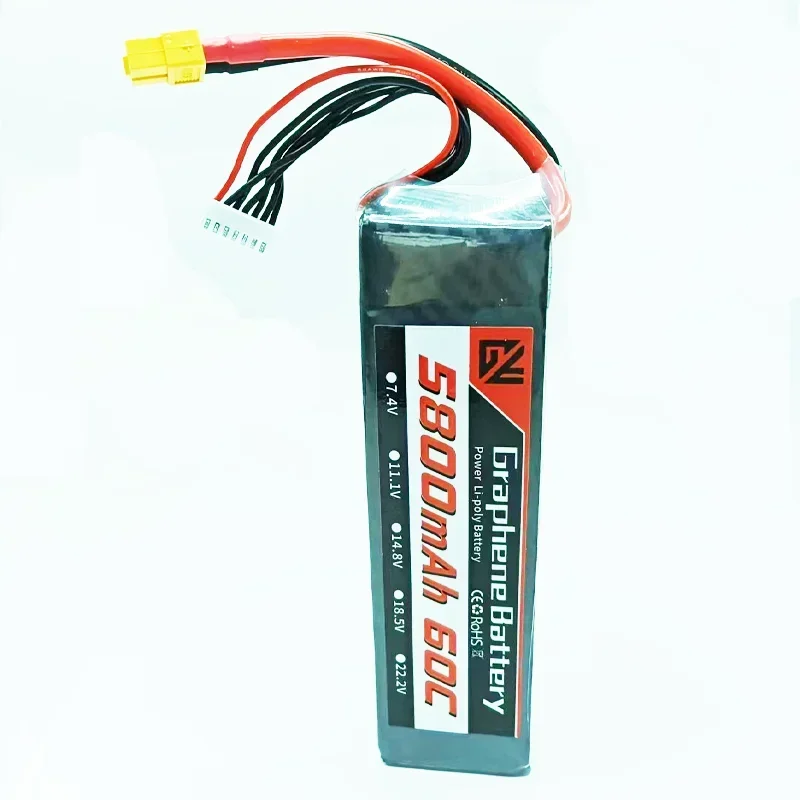 22.2V  6S Lithium Battery 5800mAh 60C Suitable for Remote Control Cars Airplanes Ship Models Off-road Vehicles and Racing Models