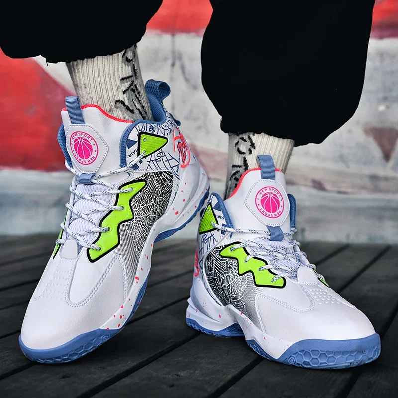 

Men's Basketball Shoes 2025 New Cushion Anti Slip Sports Shoes Fitness Training Shoes Male Basketball Boots Basket Sneakers