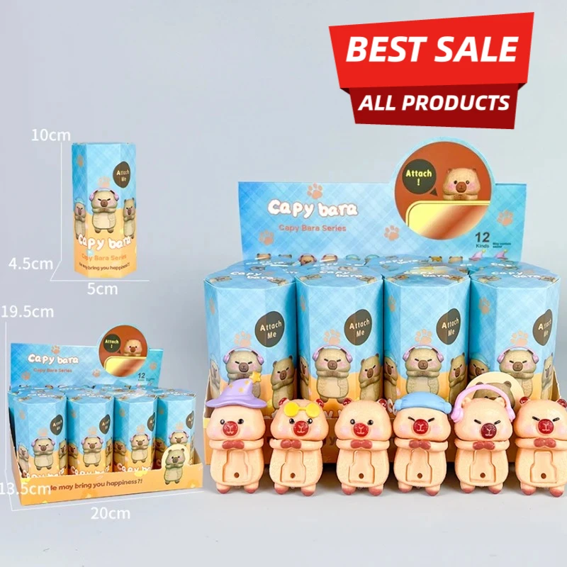 

HOT Kapibala Series Blind Box Anime Figures Dolls ornament Pendant Toy Birthday Gift Car Decoration Desktop Computer Screen Toy