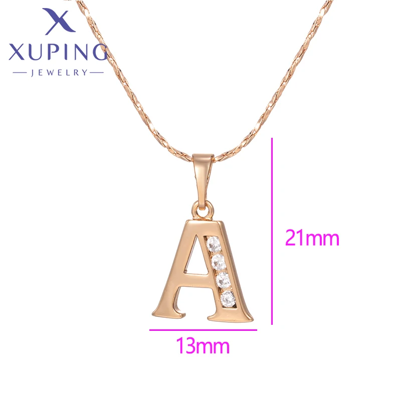 Xuping Jewelry New Arrival English Iniciales Letter Pendant Necklace for Women Girls Exquisite Gift X001035950