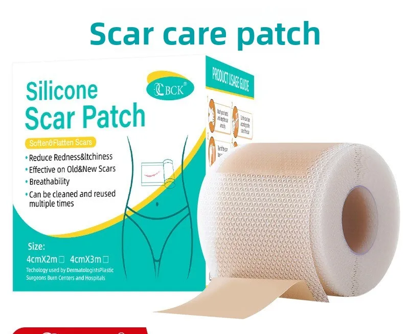 1 Roll Silicone Scar Sheets Self-Adhesive Scar Cover Tape Reusable and Effective Skin Care Strips Silicone Scar Sheets4cmX150cm