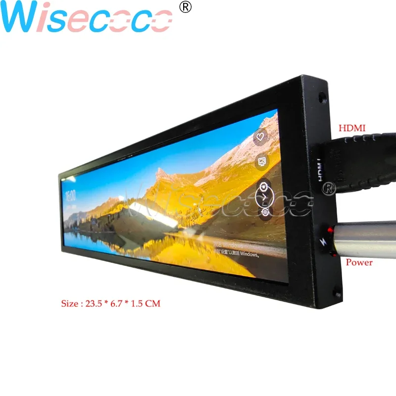 8.8 Inch Long Strip MIPI 1920x480 LCD Display Case Portable Monitor For Raspberry Pi Aida64 Temperature Control CPU GPU Sub Scre