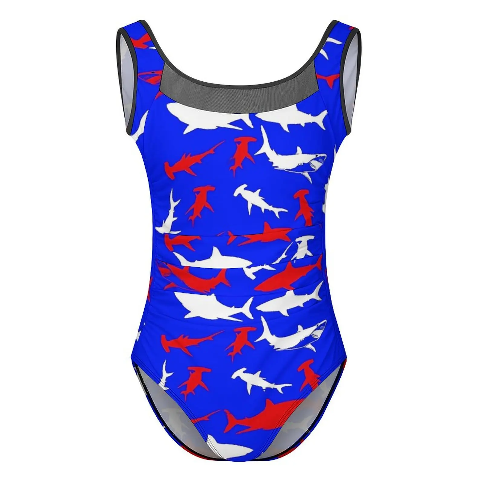 Costume da bagno squalo colorato Animal Silhouette costumi da bagno interi Push Up Fashion Monokini Sexy Fitness stampato abiti da spiaggia