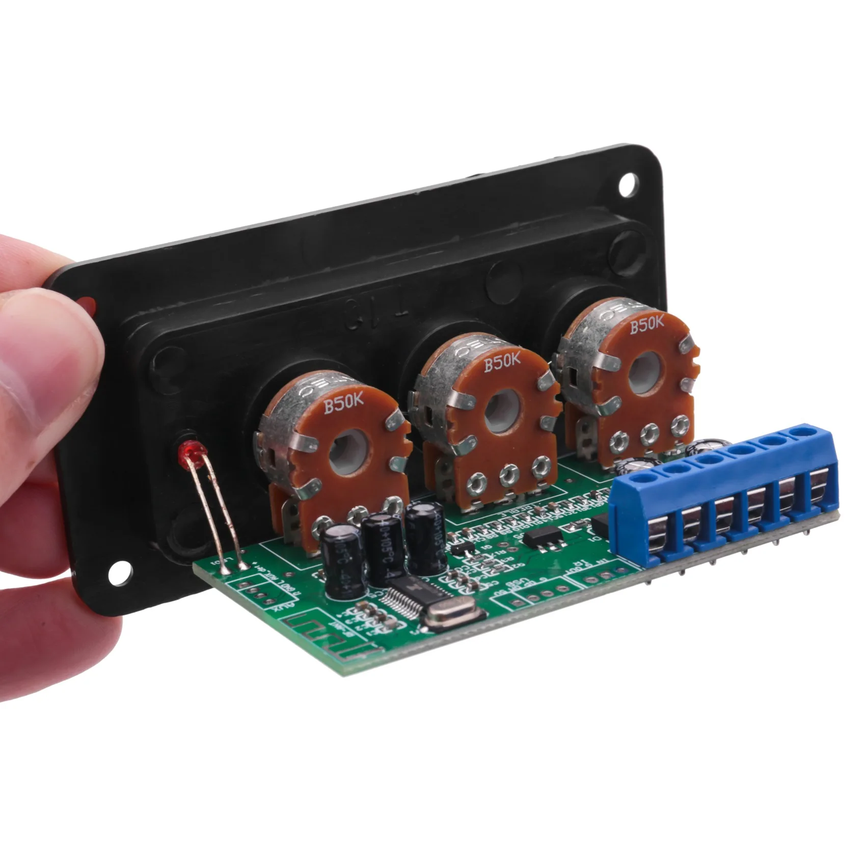 Abzw amplificador bluetooth placa de áudio de potência 20wx2 amplificador estéreo amplificadores de som aux u decodificador de disco ajuste de graves agudos