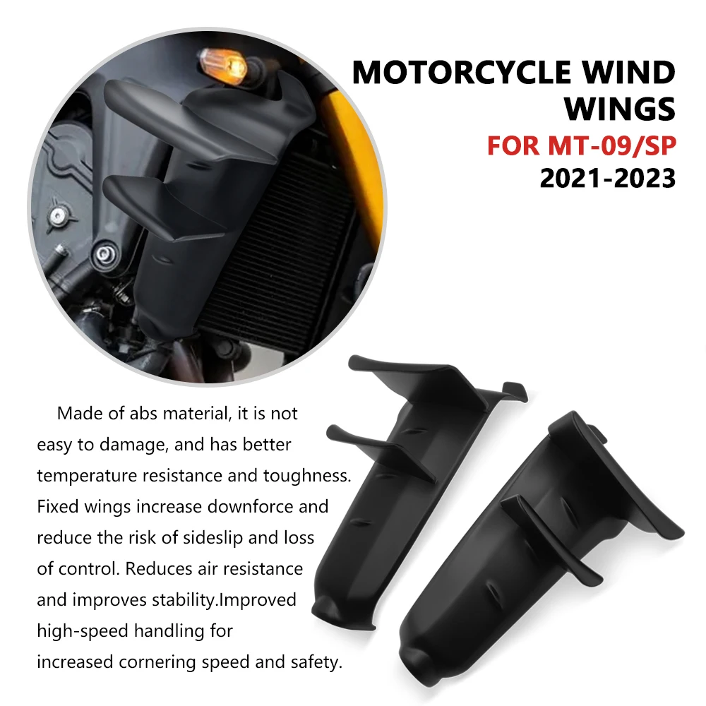 For Motorcycle Winglet mt09 mt-09 sp 2021 2022 2023 Aerodynamic Wing Kit Side Wind Spoiler lower shroud front wing mt09sp
