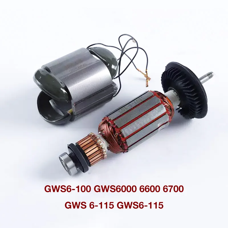 AC220-240V Armature Rotor Anchor Replace for Bosch GWS6-100 GWS6000 6600 6700 GWS 6-115 GWS6-115 Angle Grinder Rotor Stator