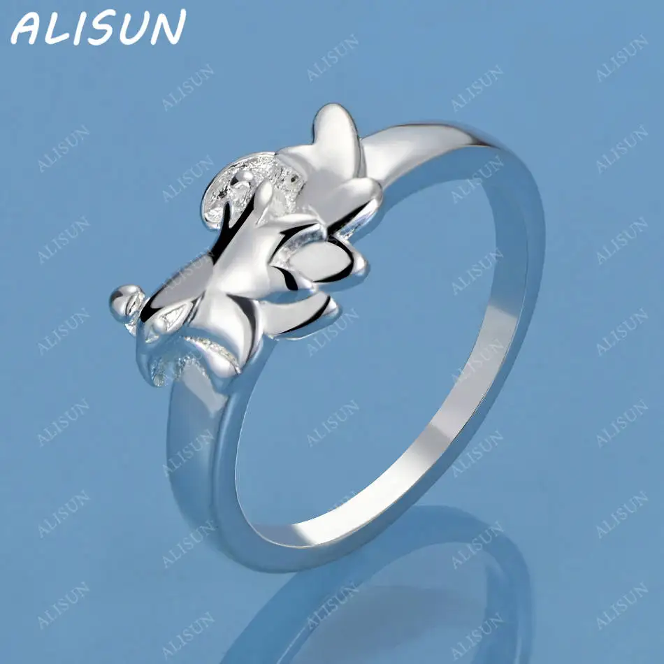 

ALISUN 925 Sterling Silver Zircons Geometric Ring For Women Fashion Jewelry Charm Grace Noble Wedding Accessories