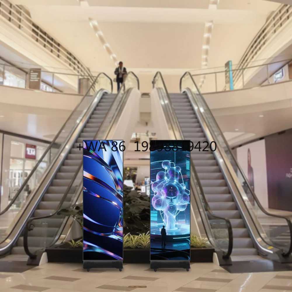 Foldable Poster Screen Magnet Module HD Die-cast Aluminum Mobile Advertising Machine for Indoor Advertising customize