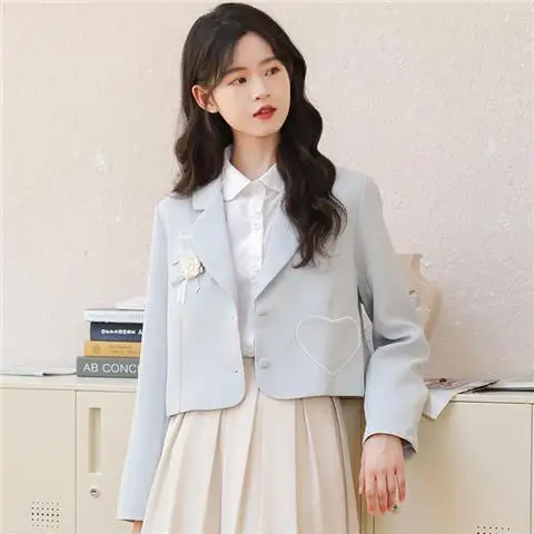 

Korean Short Suit Jacket Blazer Office Breasted Jackets Women Blazer Suit 2024 New Spring And Summer