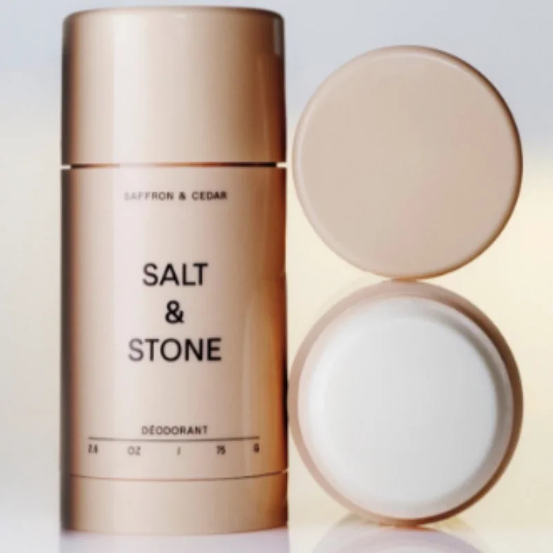 SALT & STONE Deodorant Stick | Saffron Cedar Scent | Natural Formula Underarm Odor Control Freshness Body Deodorant 75g