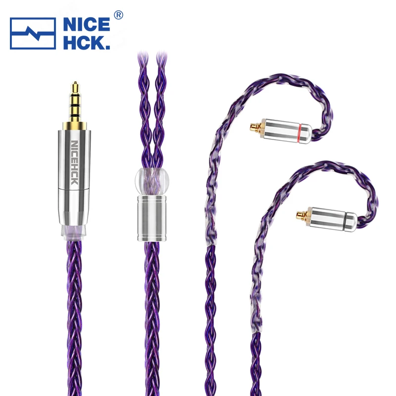 NiceHCK PurpleSE HIFI Cable Imported 8 Core FURUKAWA Copper Audio Core 3.5/2.5/4.4mm MMCX/0.78mm 2Pin For Topaz Shimin Li Mele