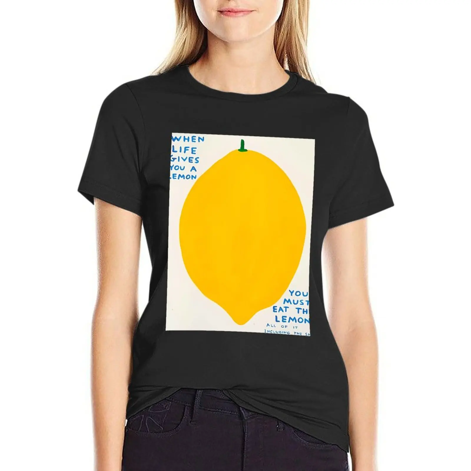 The When Life Gives You A Lemons Poster\t T-Shirt vintage clothes tops Summer Women's clothing