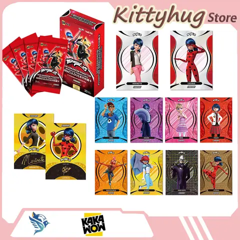 Kakawow 2026 Phantom Miraculous Ladybug Trading Cards Blaster Box 7 Packs Official Licensed Anime Collectible Cards For Fans