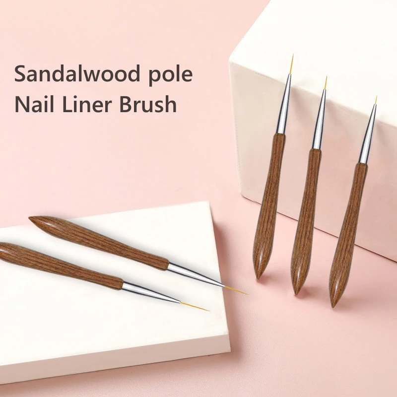 7/9//21mm Nail Art Liner Pinsel hand bemalte Pinsel Sandelholz Stange UV Gel Farben Zeichenstift DIY Maniküre Zubehör