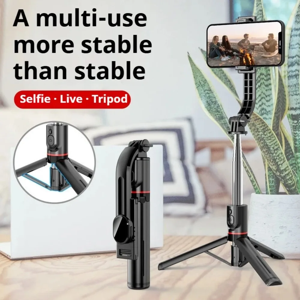 Bluetooth Selfie Stick Tripod Extendable Phone Holder for Camera and Smartphone Outdoor Live Streaming Photography