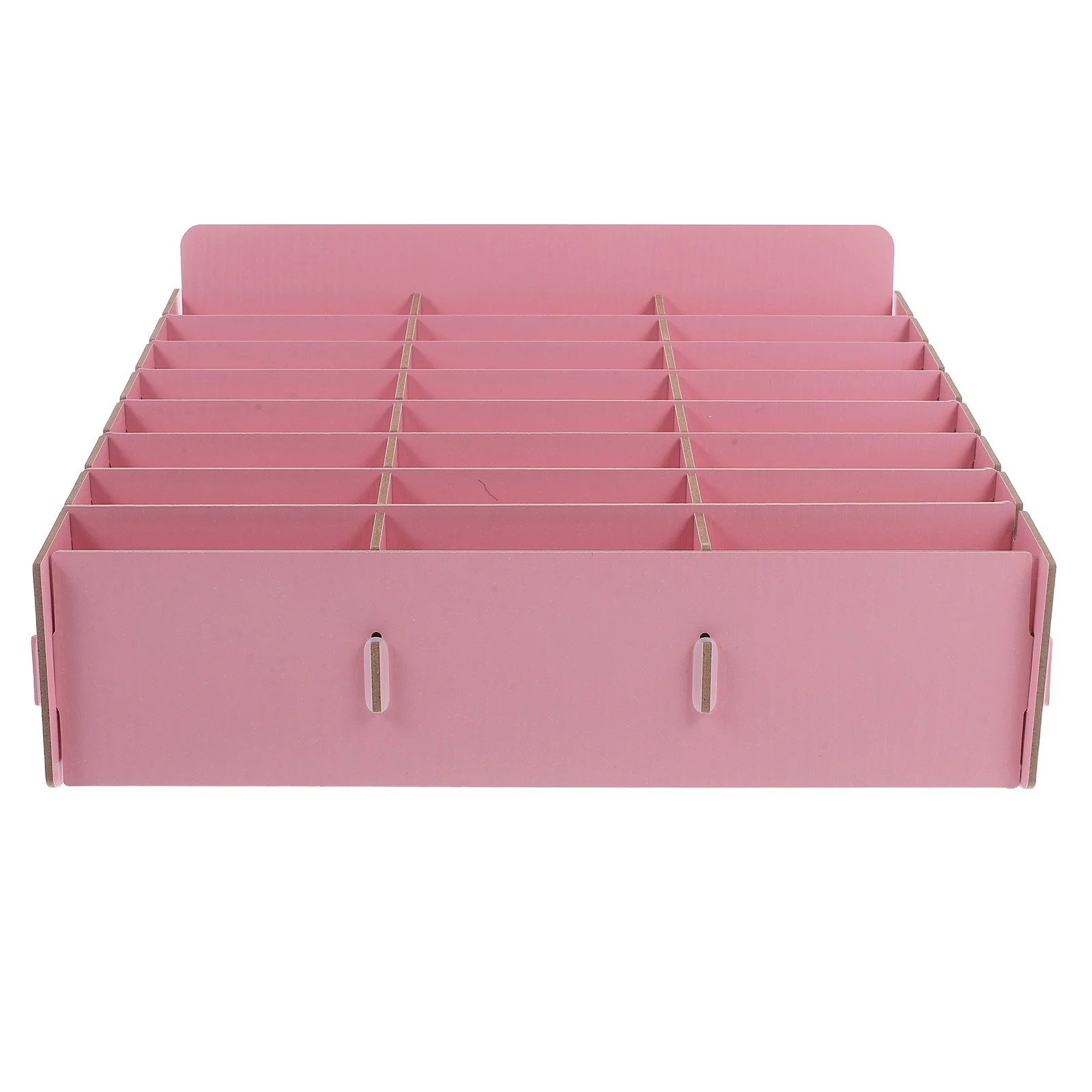 

Wooden 24 Grid Phone Holder Desktop Storage Organizer Box for Office Classroom Mobile Phone Management Rack
