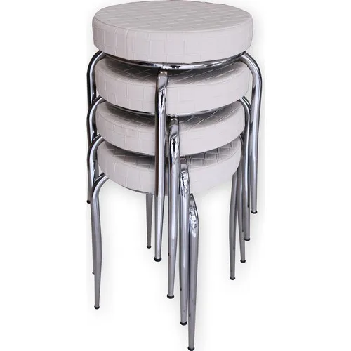 Özçelik Stool Set-4 Pcs (White)