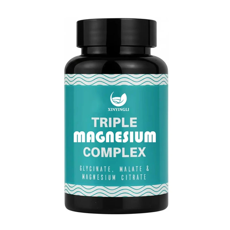 

Triple Magnesium Complex -470 milligrams of elemental magnesium, glycinate+malate+citrate, vegan, non GMO