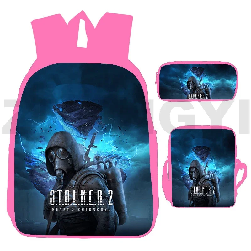 

New 3D S.T.A.L.K.E.R. 2 Heart of Backpacks Stalker 2 Shooting Game Cartoon Canvas Large Capacity Kids Bookbag Women Business Bag