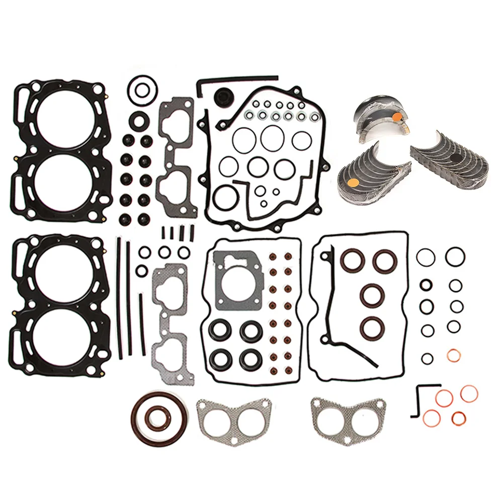 Auto Engine Parts Full Gasket Set Engine Bearing Kit For Subaru Legacy Impreza 2.5L EJ25 H4 GAS DOHC Turbocharged 1996-2014