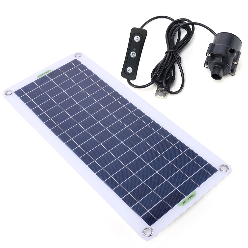 

19W 800L/H Fountain Panel Pump Garden Decorative PET Solar Panel Water Pump Watering System with Adjustment Switch Kits for Pond