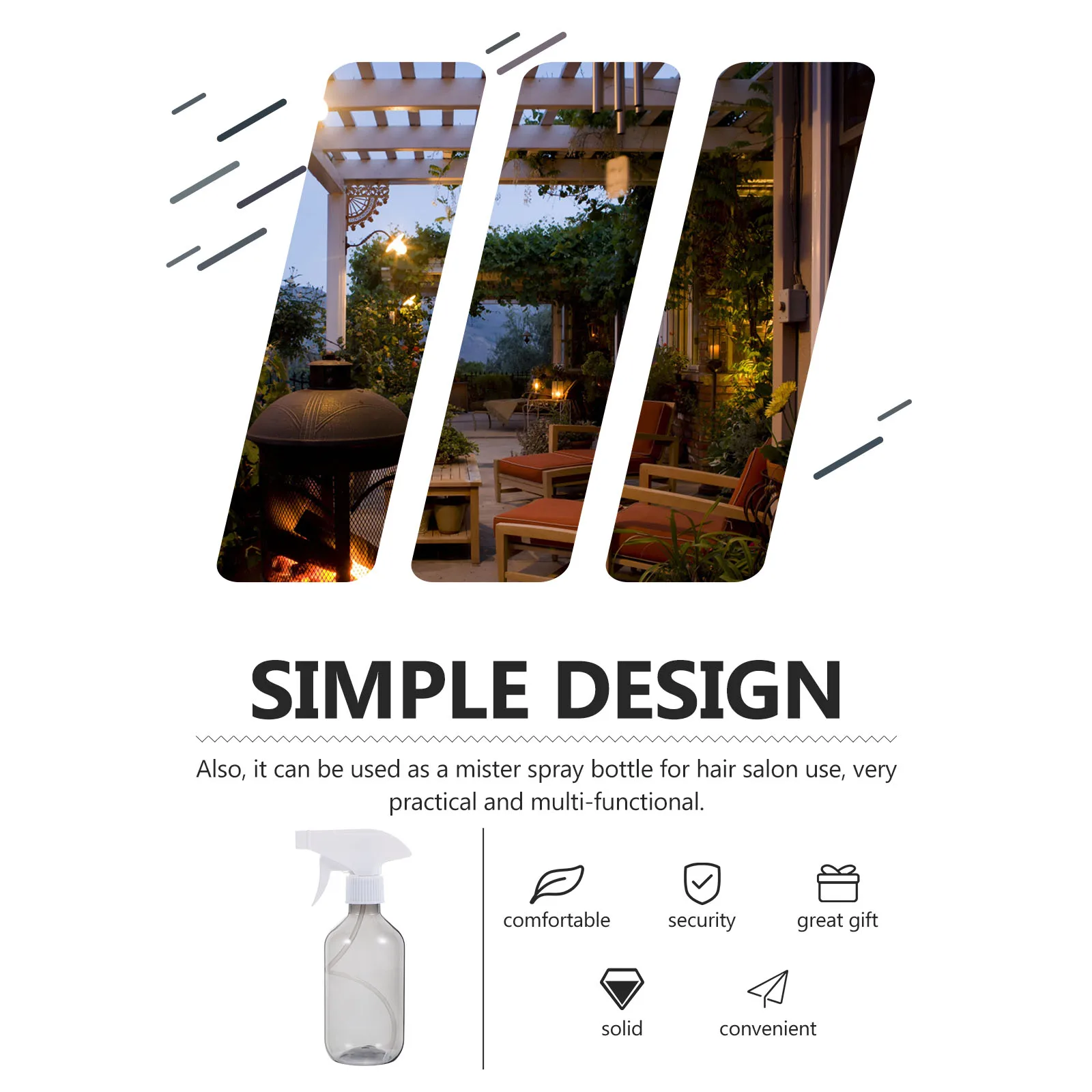 

4 Pcs Spray Bottle Empty Bottles Water for Hair Refillable Travel Plastic Clear Sprayer Fine Mist