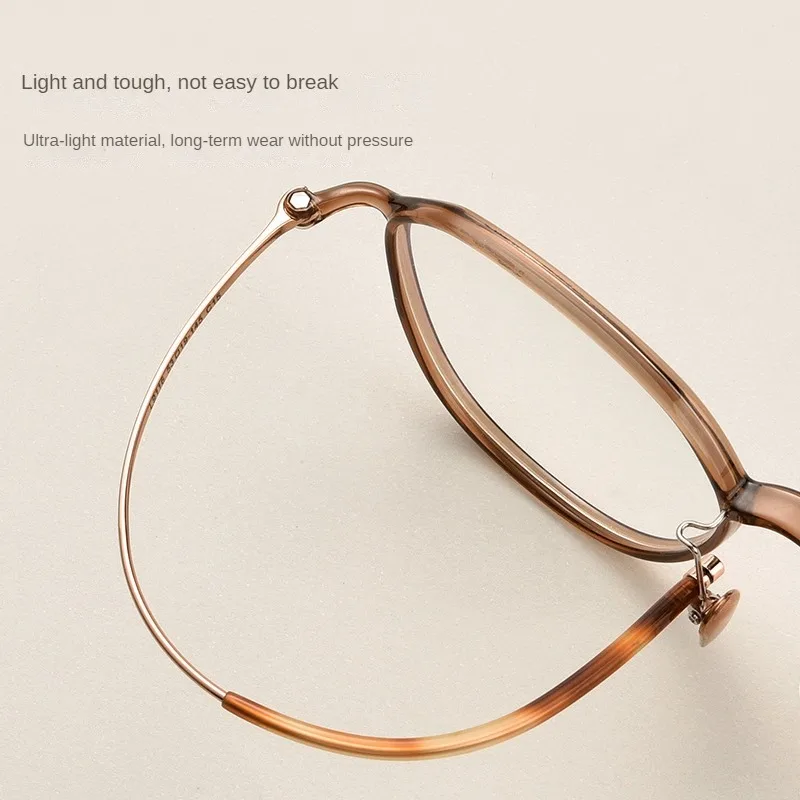 Glasses Ultra Light 7.1g Korean Version Polygonal TR90 Oval Glasses Frame L9116Y Fashionable Men's And Women's Glasses Frame