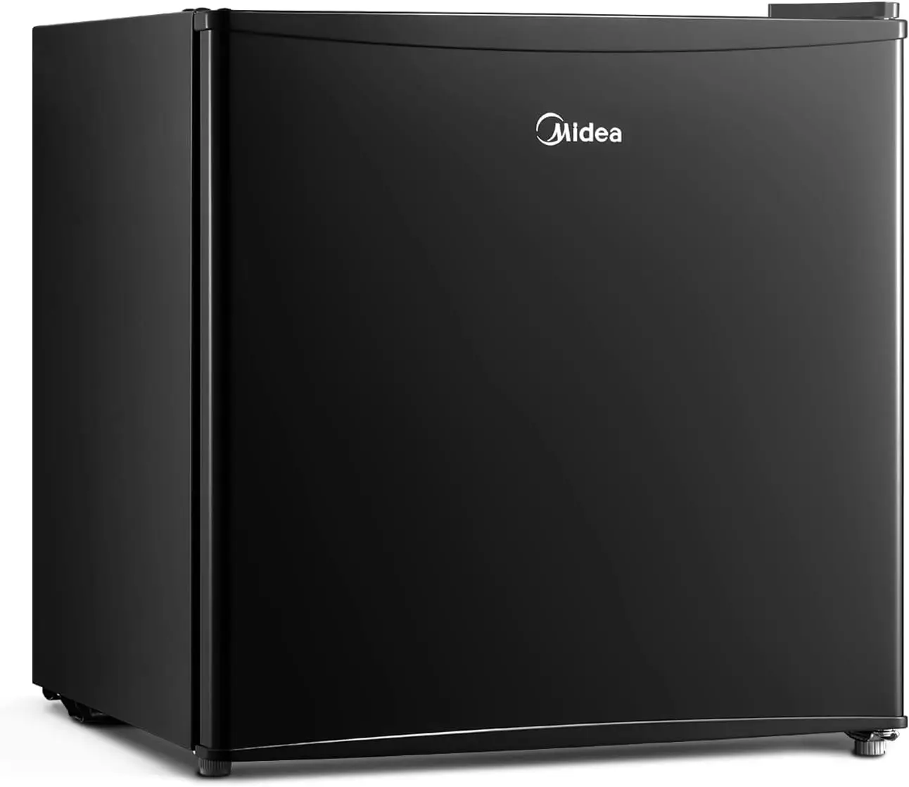 Compact Single Reversible Door Refrigerator, 1.6 Cubic Feet(0.045 Cubic Meter), Black