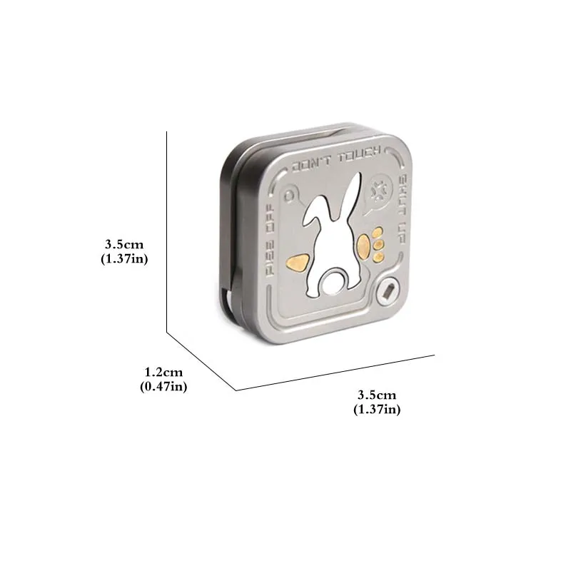 Angry Rabbit Triplo Camada EDC Slider Magnético Side-Push Sensory Fidget Toy para TDAH, Ansiedade e Alívio do Estresse no Escritório