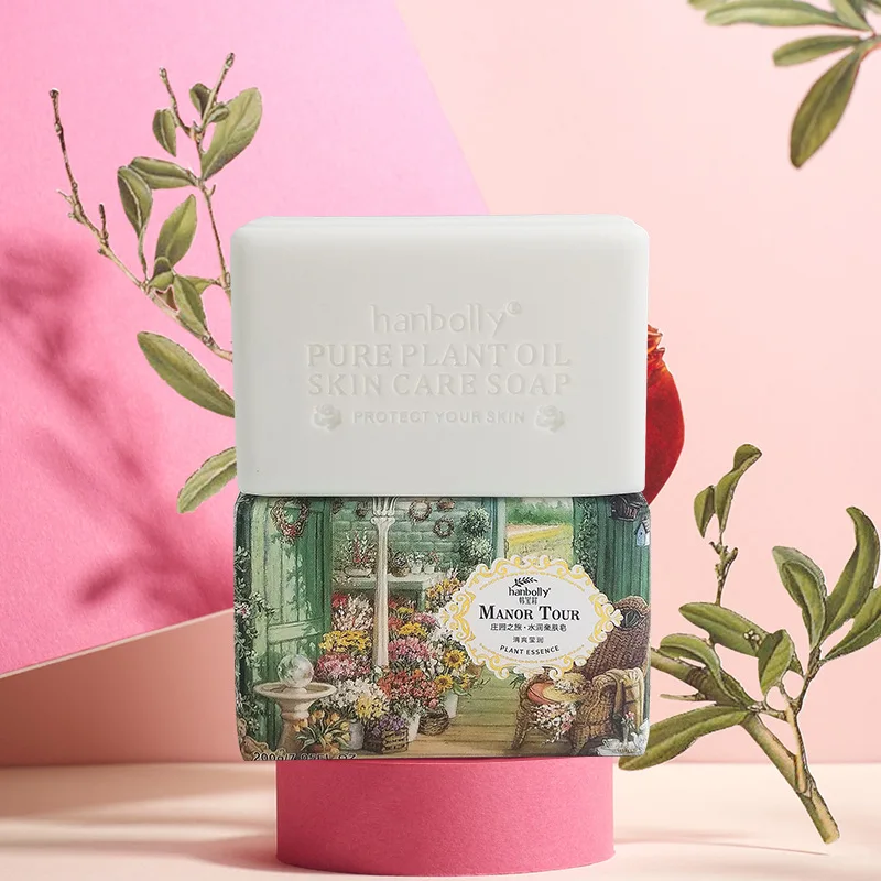 

Hanbolly 200g Manor Journey Perfume Soap, Handmade Bathing Gift Bar with Luxurious Scent, Skin Care