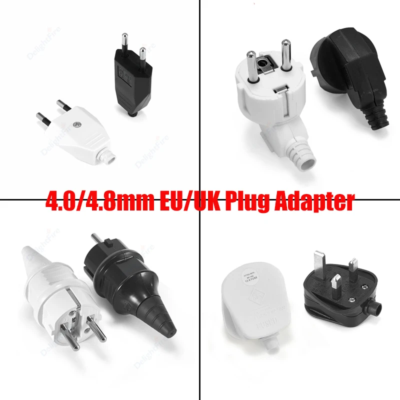 EU Plug Adapter 16A Replacement Rewireable Schuko Socket AC Power Extension Cable Electrical Plug European Converter Adaptor