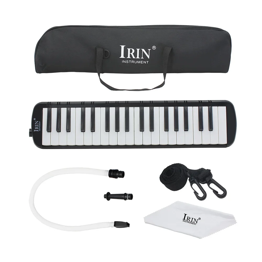 IRIN 37-Key Melodica Portable Tone Piano Mouth Organ Harmonica Pianica Melodica Keyboard Instrument With Windpipe Backstrap