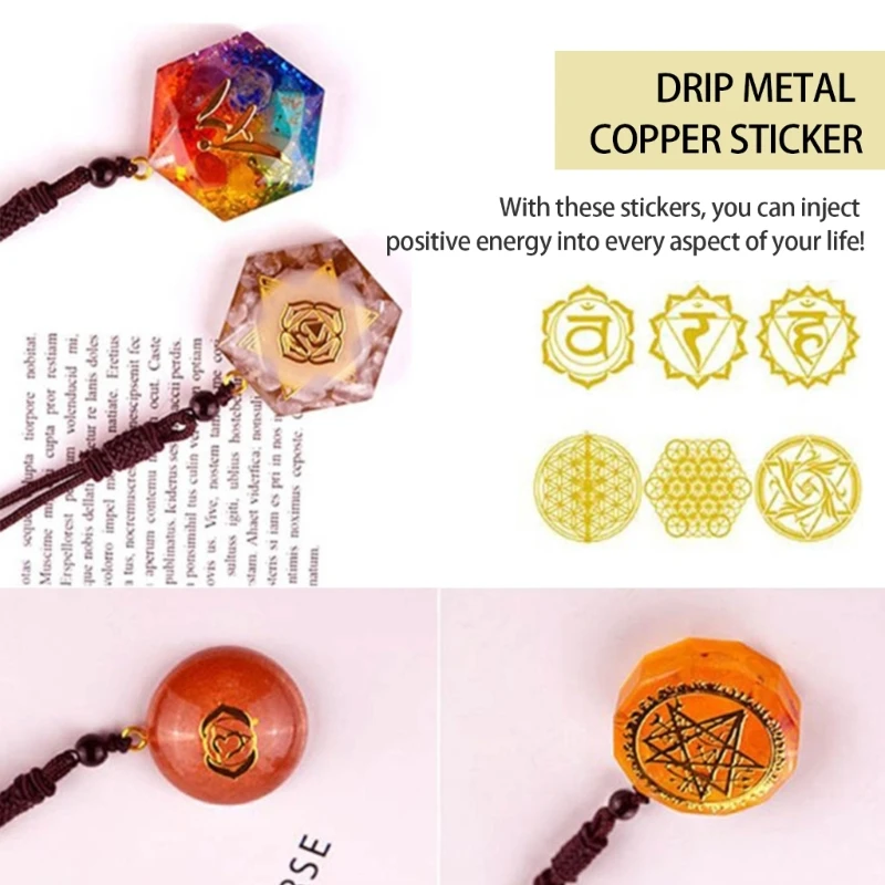 Orgonite Sticker Flower Life Sticker Simulation Resin Decorative Sticker Dropship