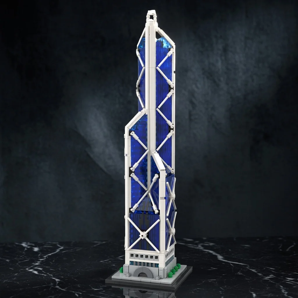 

MOC 1:800 HK Landmark Bank Tower Building Blocks Architecture Skyscraper Model DIY Bricks Adult Hobby Desktop Decor Gift