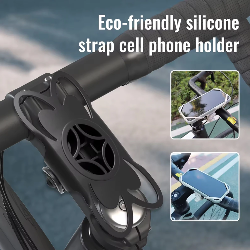Silicone Bicycle Cell Phone Holder Universal Road Bike MTB Motorcycle Mobile Phone Stand Handlebar Clip Bracket For All Phone