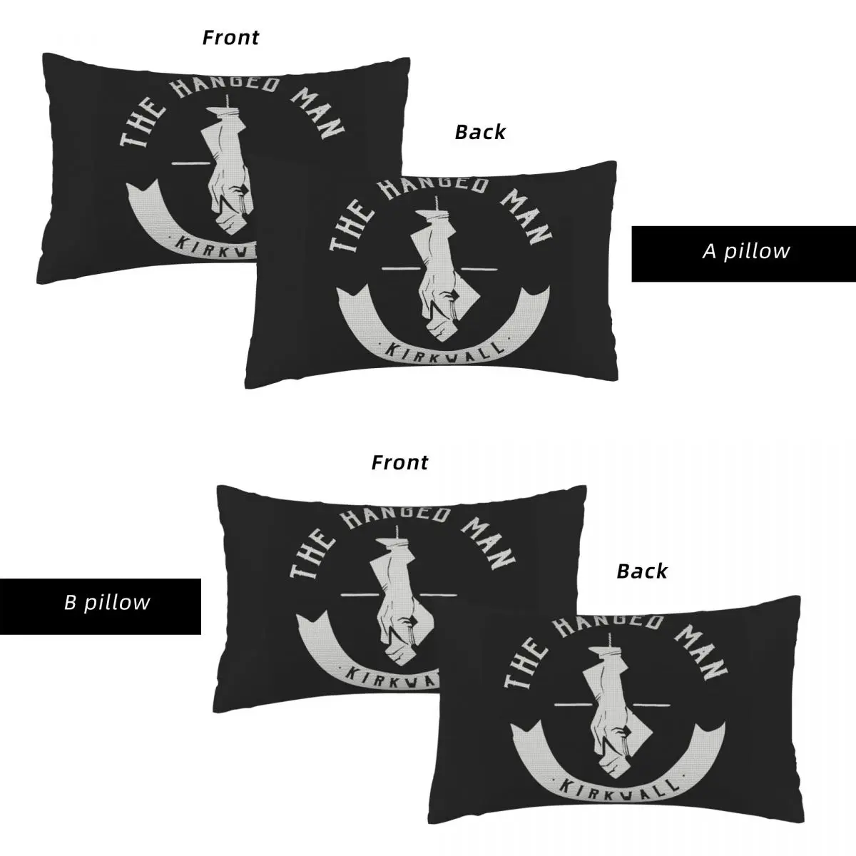 

Наволочка для декоративной подушки с логотипом паба The Hanged Man (Dragon Age 2), белая, прямоугольная, льняная, для спальни и дома, комфортная, декоративная