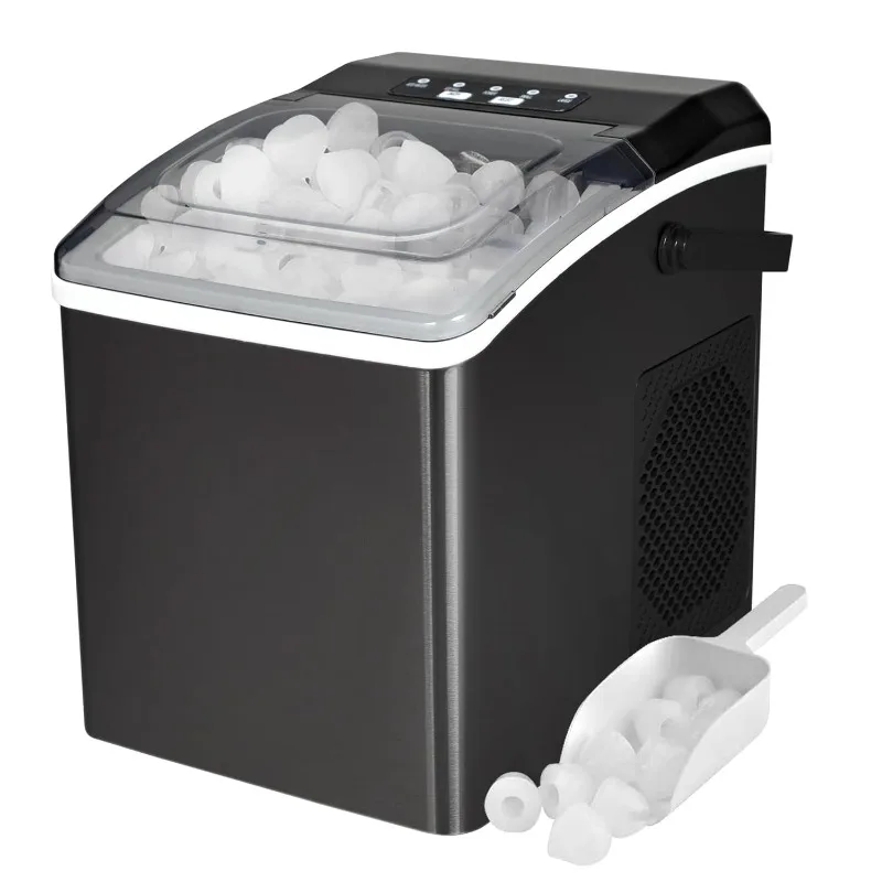 

Koolatron Countertop Ice Maker - Pellet Hielo Maquina, Serves 9 Pebble Ice Cubes in 6 mins, Crunchy Ice Nugget for Drinks