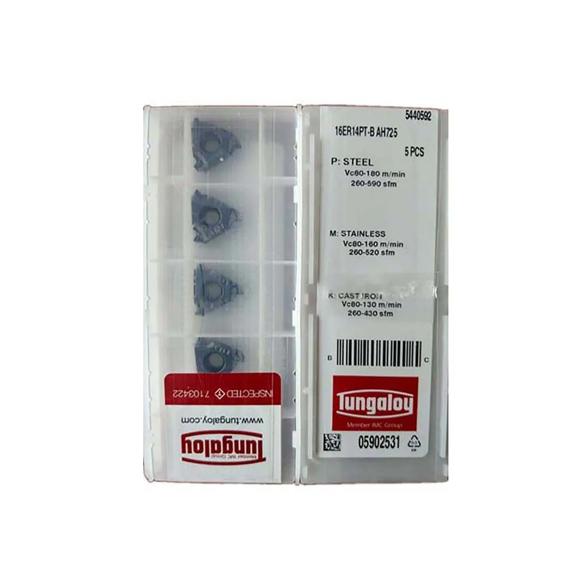 Tungaloy 100% الأصلي 16ER 16ERG60 16ERG55 16ERAG60 16ERAG55 16ER8UN 16ER3 0ISO آلة مخرطة باستخدام الحاسب الآلي وطئ تحول توس إدراج