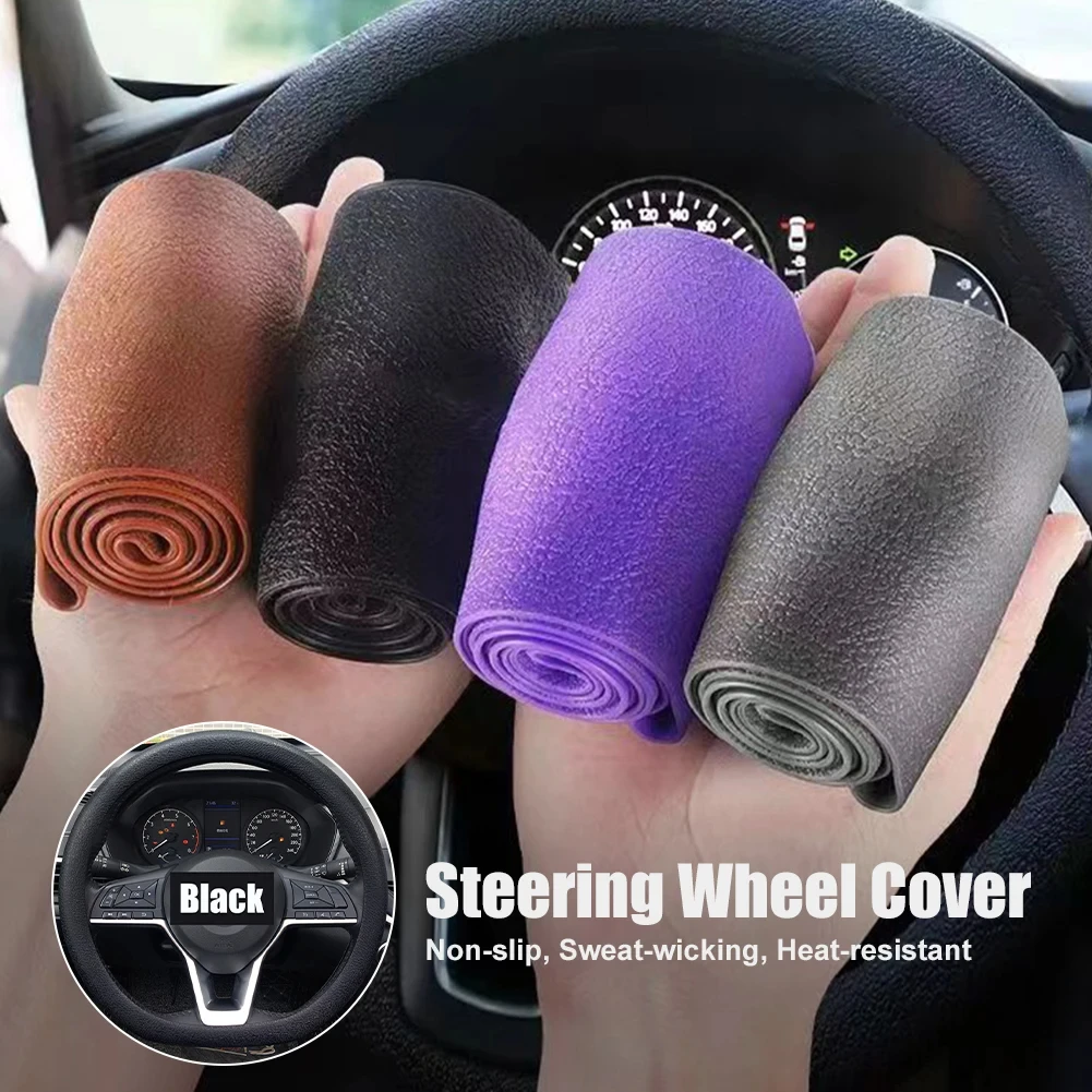 Car Covers For Hyundai i30 Creta Tucson ix35 Solaris Elantra Santa Fe Kona i40 Getz Palisade Silicone Car Steering Wheel Cover