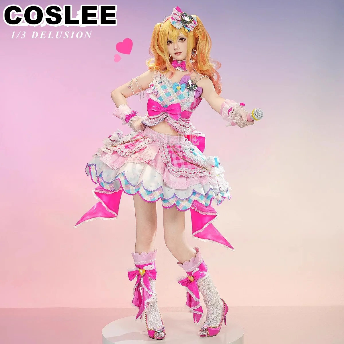 COSLEE Aikatsu Series Nijino Yume Cosplay Costume Entranc Uniform Lovely Lolita Dress Women Role Play Clothing Halloween Party