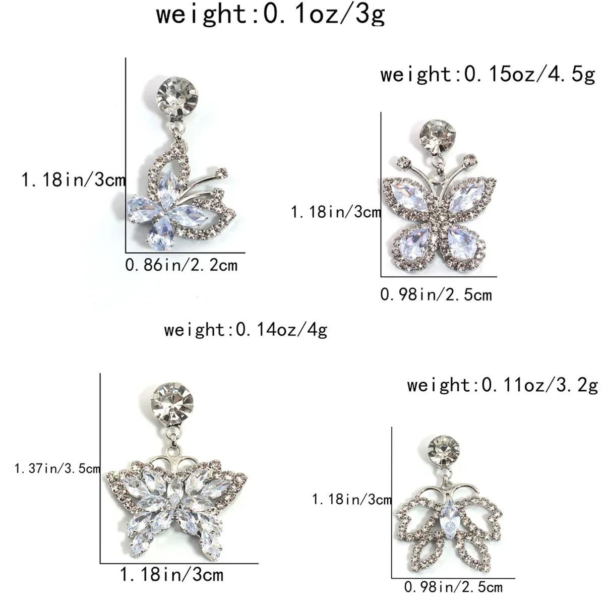 1pc/No Puncture Painless Navel Nail Zircon Inlaid Butterfly Shaped Female Sexy Fashion Imitation Puncture Jewelry Navel Sticker