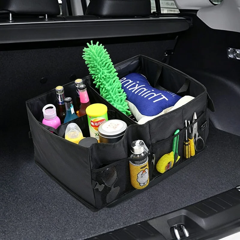 Folding Large Capacity Car Trunk Storage Box Multi‑Functional Cargo Container for Car Camping Picnic Household